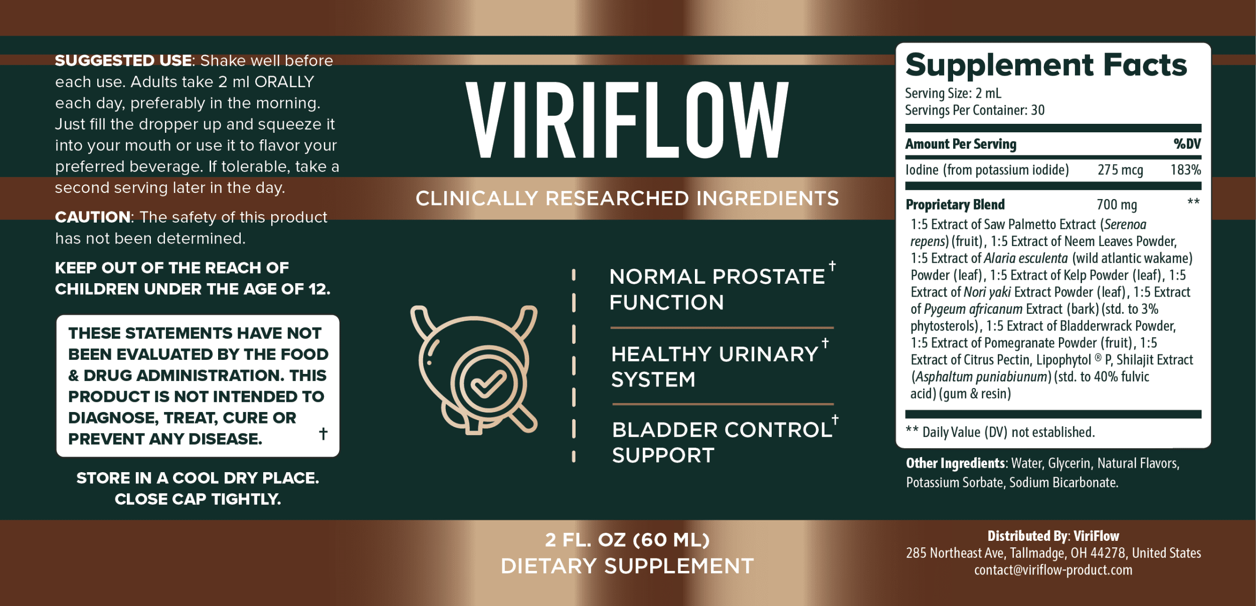 VIRIFLOW Ingredients